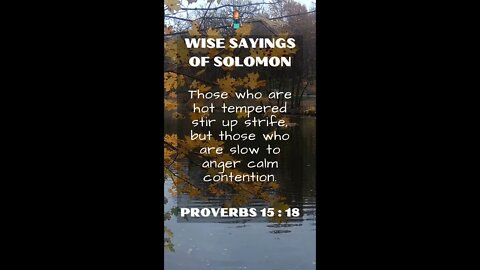 Proverbs 15:18 | NRSV Bible | Wise Sayings of Solomon