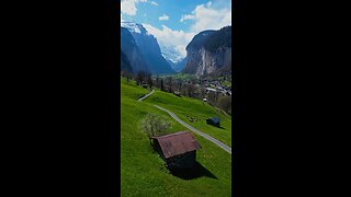 Flying above Lauterbrunnen