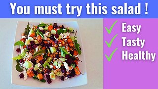 Sweet Potato, Cucumber & Feta Salad, with red wine vinegar dressing + Recipe