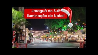 Centro de Jaraguá do Sul! Iluminação de Natal 12/2021 no Calçadão