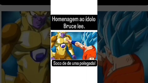 homenagem a Bruce Lee soco de uma polegada . dragon ball