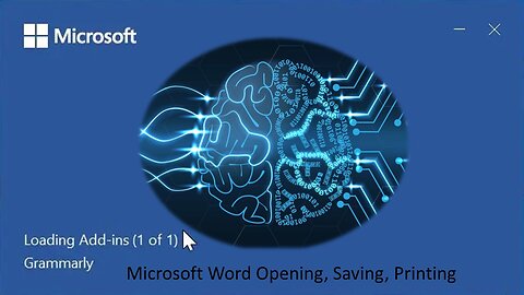 Microsoft Word Opening, Saving, Printing