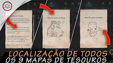Assassin's creed valhalla DLC 1, Localização de todos os 9 mapas de tesouros| Super Dica PT-BR