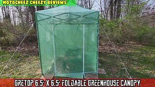 Gretop foldable 6.5X6.5' Greenhouse canopy, Green house, easy pop-up design. Unbox, install