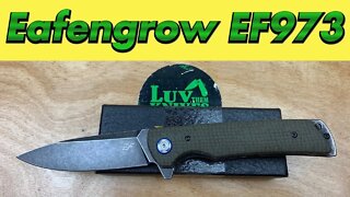 Eafengrow EF973 micarta liner lock flipper knife