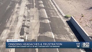 Ongoing frustrations as US 60 construction cleanup continues