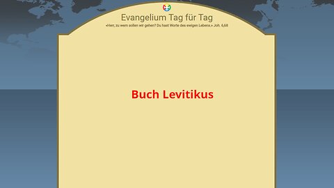Evangelium des Tages - #3 Buch Levitikus