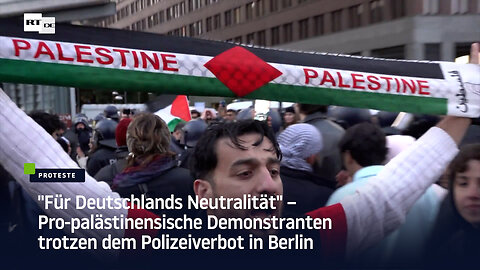 Pro-palästinensische Demonstranten trotzen dem Polizeiverbot in Berlin