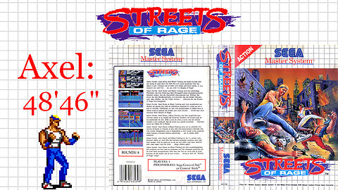 Streets of Rage 1 [SMS] Axel - Normal - 1CC [48'46"700] 3rd place🥉 | SEGA Master System Marceau