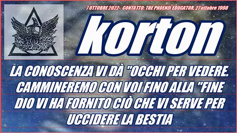 KORTON - 27/10/1998 - LA CONOSCENZA VI DÀ "OCCHI PER VEDERE -