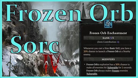 Build - Frozen Orb Barrier Sorc - Diablo IV - Skill Tree + Aspects