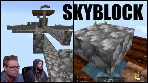 DANGER ZONE? Minecraft Nintendo Switch Bedrock Edition - SKYBLOCK SPLITSCREEN | BASEMENT | Part 4