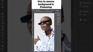 How to remove a background in Photoshop #shorts Adobe Photoshop 2022 quick actions
