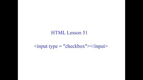 HTML Lesson 51