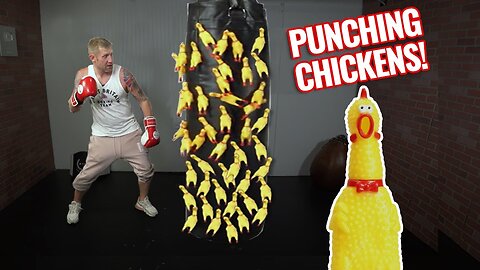 WOW! Punching Chickens on The Heavy Bag w/ Tony Jeffries