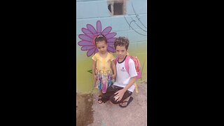 Laura indo no 1° dia a escola após seu aniversário #jesus #laurinha #amor #crianças #fé