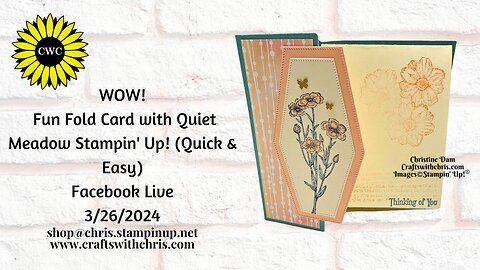 Fun Fold Card with Quiet Meadow Stampin' Up! (Quick & Easy)