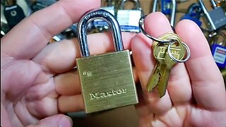 [56] Master Lock No 575 Brass Padlock Picked Open