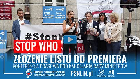 STOP WHO - Konferencja prasowa i złożenie listu do Premiera RP