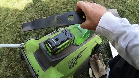 Greenworks 16-Inch 40V Cordless Mower - Replacing Blade & Review After a Few Years - Part 2