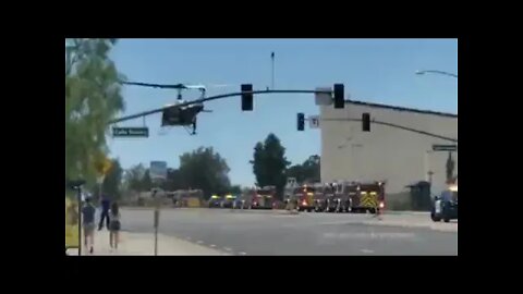 05/16/2022 Police blocked the street in Laguna Woods, California, where the shooting occurred.