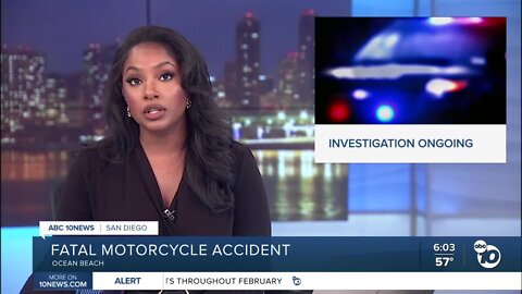 TRAFFIC ALERT: Motorcyclist killed in Ocean Beach crash