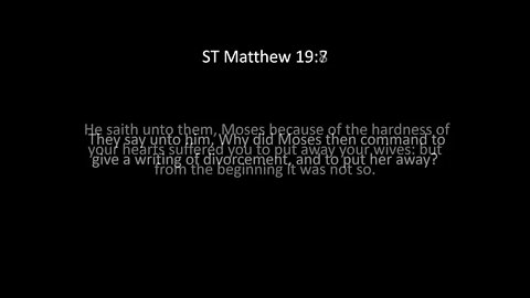 ST Matthew Chapter 19