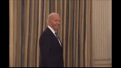 Captioned - The video of Biden smirking