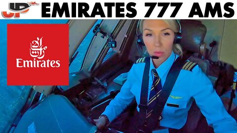 Piloting EMIRATES Boeing 777 into Amsterdam | Cockpit Views