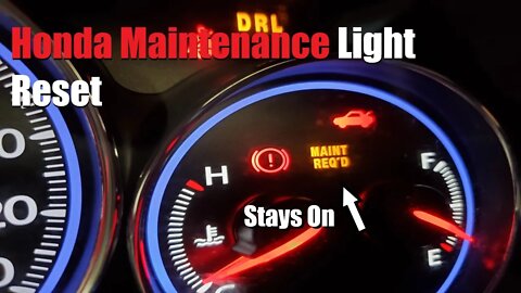 Honda Civic Maintenance Light Reset Procedure (7th Generation 2001-2005) | AnthonyJ350