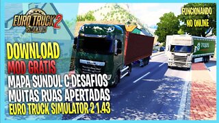 ▶️ETS2 1.43 MAPA COM ESTRADAS APERTADAS E DESAFIOS PARA EURO TRUCK SIMULATOR 2 1.43