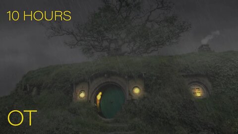 Hobbit House in a Thunderstorm | Soothing Thunder & Rain Sounds For Sleeping | Relaxation| Studying|