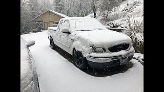 2wd F150 in the snow