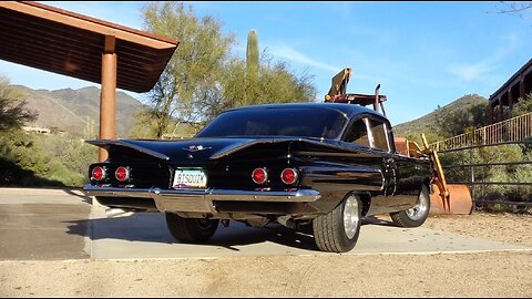 1960 Chevrolet Chevy Biscayne in Black & 496 CI Engine Sound on My Car Story with Lou Costabile