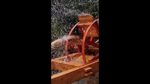Traditional water Mill Making- Wood working art -handcraft- new easy life #short