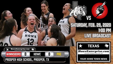 Howe Lady Bulldogs vs Winnsboro Lady Raiders, regional finals basketball, Feb 29, 2020