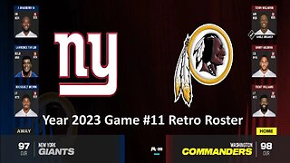 Madden 24 Redskins Vs Giants Year 2023 Retro