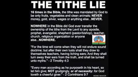 Tithing, do NT Christians still Tithe?