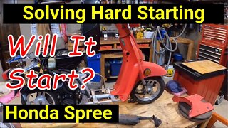 Honda Spree ● Hard Cranking and Won’t Start ● Starter Bad? ❌