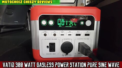 VATID 300 watt gasless 110v portable power station pure sine wave with USB and 12 volt output