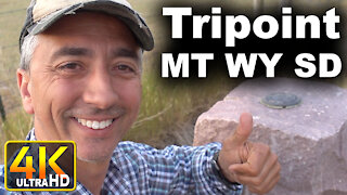 Visit the Tripoint Corner of Montana Wyoming South Dakota (4k UHD) MT WY SD