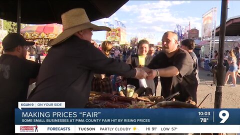 Some vendors at the Pima County Fair say they’re paying higher prices