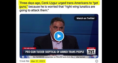 Cenk Uyger Tells Trans to Get Guns Because Conservatives Are Coming After Them