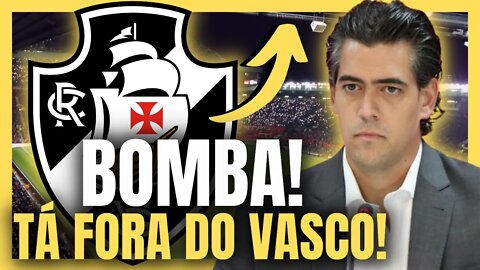 EXPLODIU HOJE! NÃO JOGA MAIS NO VASCO! VASCO CONFIRMA! NOTÍCIAS DO VASCO