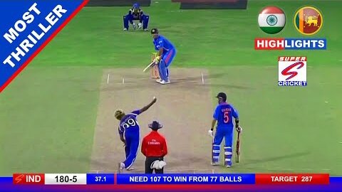 India Vs SriLanka Most Thrilling.