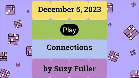 Connections for December 5, 2023: A daily game of grouping words that share a common thread.