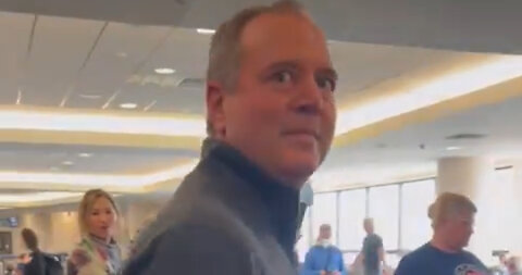 Pencil Neck Adam Schiff was confronted at the airport!