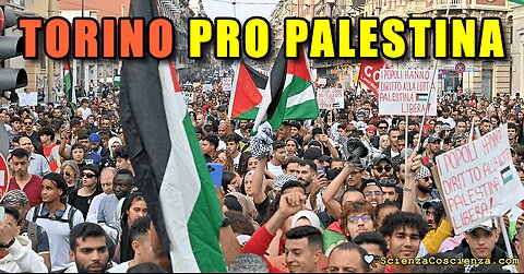 Torino, corteo di solidarietà al popolo palestinese (14/10/2023)