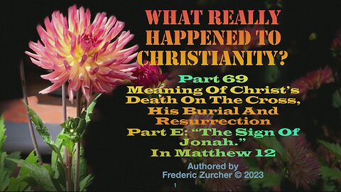 Fred Zurcher on What Really Happened to Christianity pt69