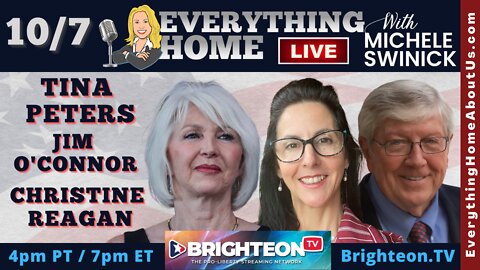 LIVE @ 4pm PT / 7pm ET: TINA PETERS, JIM O'CONNOR & CHRISTINE REAGAN - Why We Need To Ban The Voting Machines & How It Can Be Done!